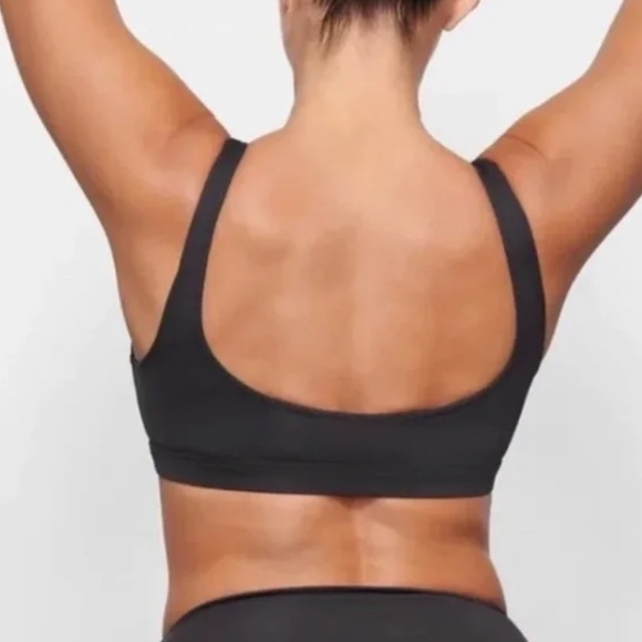 SKIMS Scoop Tank Bikini Swim Top Black Onyx 3X NWT - Picture 3 of 3